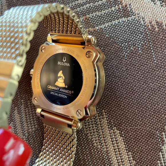 EUC Gold Bulova Precisionist Special Grammy Edition Diamond Dial Quartz - Picture 5 of 7